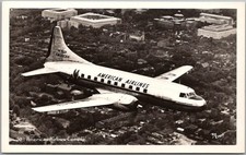 Vintage 1940s AMERICAN AIRLINES RPPC Postcard CONVAIR Plane - 