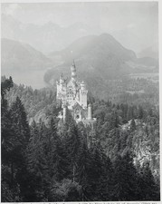 Neuschwanstein Castle Germany built by King Ludwig II of Bavaria l- Old Photo picture