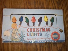 vintage Christmas tree lights Dialco. 7 lights in original box works Z68 picture