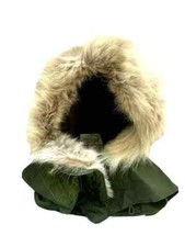 USA M65 FISHTAIL PARKA HOOD Modified COYOTE Real FUR Upgrade NEW GI US VTG OD OG picture