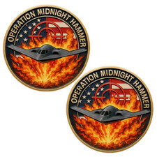 Military Operation Midnight Hammer Challenge Coin Collectible Armed Forces 1-pc picture