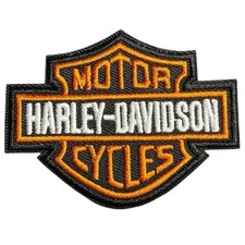 Embroidered Harley Davidson Iron-On Patch, Motorcycle, Biker picture