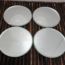 Lot 4 Mirror Display Bevel Base Stands Made In Germany  Bard's  Figurines Hummel picture