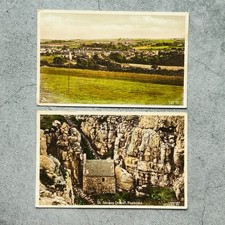 Pembroke St. Govans Chapel + Pembroke From The Golf Links Postcard Lot of 2 picture