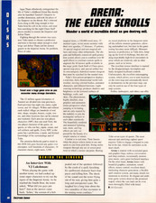 Elder Scrolls Arena PC Game Vintage 1994 Electronic Games Magazine Ad Page picture
