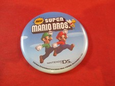New Super Mario Bros. Nintendo DS 2006 Employee Promo Pin Button *damaged* # picture