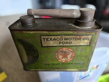 Texaco Motor Oil Ford Can 1/2 Gallon - Handy Grip Can picture