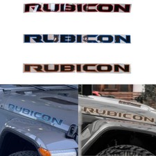 Aftermarket  Rubicon Hood Letter Graphic Badge Emblem for Jeep Wrangler JL / JK picture