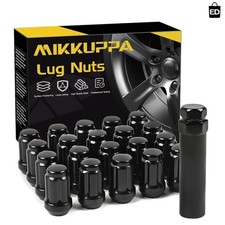 MIKKUPPA 16PCS M12x1.5 Lug Nuts, Black Spline Drive 17mm Hex M12x1.5, picture
