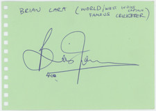 Brian Lara Cricket Legend Autographed Signed Album Page AMCo COA 27494 picture