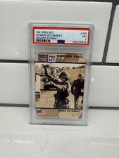 Pro Set 1991 Desert Storm Women in Combat #166 Military Skill PSA 7 Card picture
