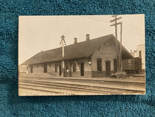 RPPC IMLAY CITY Michigan DEPOT Grand Trunk Railroad Unposted c1910 Pesha Photo picture
