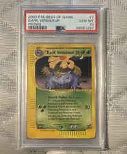 2003 Pokémon Best of Game Promo Dark Venusaur #7 PSA 10 GEM MT English picture