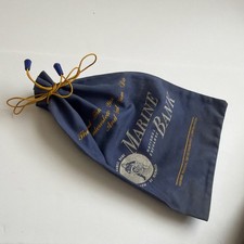 VTG 70s Blue Federal Insurance Canvas Deposit Bank Bag. Coin Bag Marine Bank WI picture