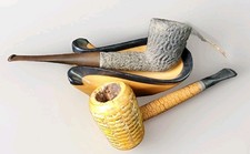 Vintage Weber Blackthorne Pipe Savinelli Italy Stand H&B Irvin S Cobb Corn Cob picture