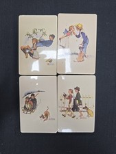 New Vintage Vtg -Norman Rockwell Playing Cards Sealed Deck 4 Seasons lot  picture