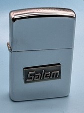 Vintage 1991 Salem Cigarettes Pewter Emblem High Polish Chrome Lighter Rare NEW picture