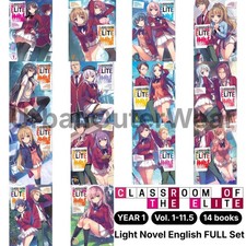 Classroom of The Elite Year 1 Light Novel Volume 1-11.5 FULL Set English Version picture