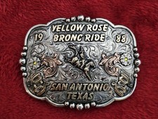 Rodeo X~Treme Bronc Riding☆1988☆CHAMPION TROPHY BUCKLE☆San Antonio Texas☆738 picture