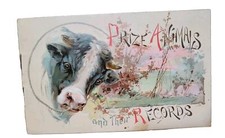 1890 Prize Animals World Records LIthograph Booklet & Perry Davis Quack Remedy picture