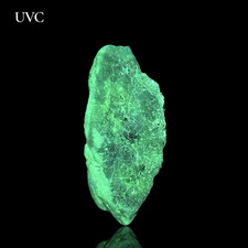 88 Ct Ultra Rare Fluorescent Bluish Green Sodalite Crystal W/Hyalite AFGHANISTAN picture