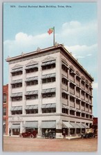 Tulsa Oklahoma Central National Bank Building Antique Postcard 7278 picture