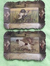 2 antique Beach Milling Co.  metal advertising tip trays. 1900  circa picture