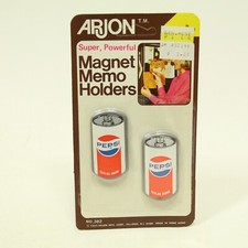 Pepsi Soda Can Fridge Magnets Lot of 2 Arjon 1985 VTG picture