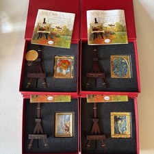 Lot of 4 Goebel Artis Orbis Vincent Van Gogh Miniature Porcelain Paintings picture