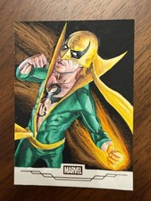 Iron Fist Sketch Card Ash Gonzales 2025 Topps Marvel Comic Book Heroes Iron Fist picture