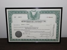 VINTAGE 1957 MICRO-MOISTURE CONTROLS INC DELAWARE NICE  FRAMED SOUVENIR picture