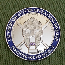 NSA, US CYBERCOM FUTURE OPERATIONS DIVISION J35, CHALLENGE COIN picture