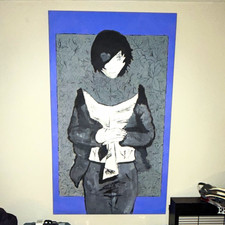 Chainsaw man painting 4ft x 2 ft picture