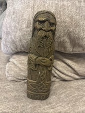 Thor statue - Viking Statue - Large -norse god- asatru- carved volcanic stone  - picture