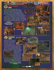 1997 Dark Earth/Fallout PC PREVIEW Print Ad/Poster Authentic Video Game Art 90s picture