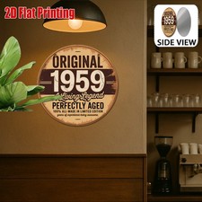 Original 1959 Perfectly Aged Outdoor Tin Metal Signs Home Décor 8x8 picture