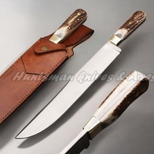 Custom Made Hand Forged Bark River Edwin Forrest Bowie REPLICA In Stag Scales picture