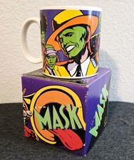 VTG 1994 'The Mask' Movie Memorabilia Collectible Coffee Mug In Box By Applause picture
