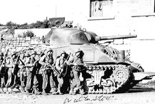 Walter Stitt signed/auto 4x6 photo Battle of The Bulge Gunner WW II COA LOOK picture