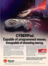 VINTAGE 1994 CyberPad Controller For Sega SNES Nintendo Print Ad picture