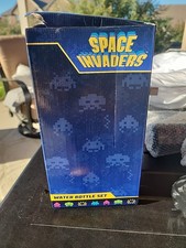 Taito Atari SPACE INVADERS ALUMINUM Water BOTTLE 3 Of 4 Pack Set New NIB  picture