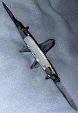 Abraham Brooksbank Ringturn MOP Pocket Knife Defiance Cannon Logo 1850-1890 Era picture