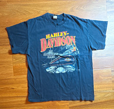 Harley-Davidson An American Icon Licensed Black T-Shirt 1996, Size XL picture