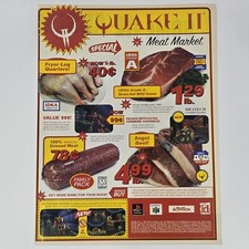 Quake II 2  Sony PS1 Nintendo N64 Meat Market Print Ad/Poster Official Promo Art picture
