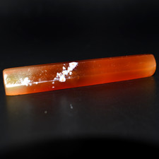 Ancient Near Eastern Carnelian Agate Long Faceted Spacer Tube Bead Rare Patina picture