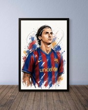 Zlatan Ibrahimovic Barcelona Football Poster Art Print Picture Wall Art Print picture
