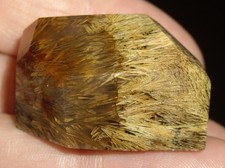 Fantastic Sagenite Agate Polished Freeform w/ Unknown Fibrous Inclusions 28.4g picture