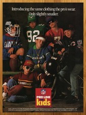 1994 NFL Pro Line Kids Apparel Print Ad/Poster Football Sports Clothing Art 90s picture
