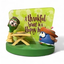 Vintage 1999 HALLMARK Veggie Tales Picnic A Thankful Heart Frame Figurine Statue picture