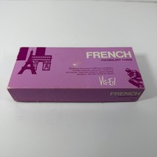 Vintage Vis-Ed French Vocabulary 1,000 Flash Cards Home School Learning picture